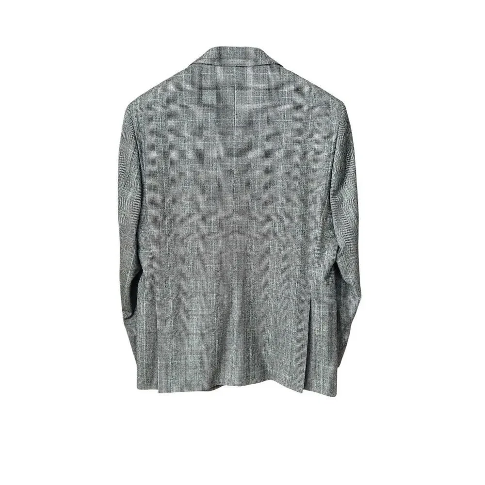 Brooks Brother’s Men’s Gray Glen Plaid Wool Blend Suit Jacket & Pants Size 46L
